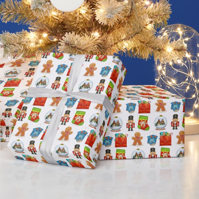 Weihnachts-Weihnachtsmuster fröhliche Wrapping Pap Geschenkpapier (Feiertage)