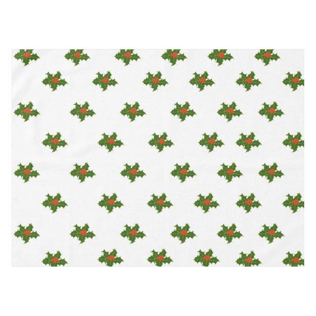Weihnachts-Weihnachtsmuster mit roten Berries auf  Tischdecke (Vorderseite (Horizontal))