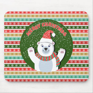 Weihnachts-Weihnachtsmuster mit Teddybären Mousepad