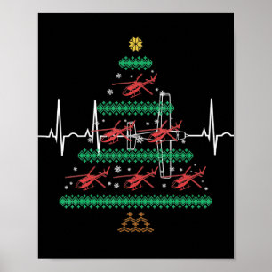 Weihnachts-Weihnachtspiloten-Weihnachtsgeschenk Poster