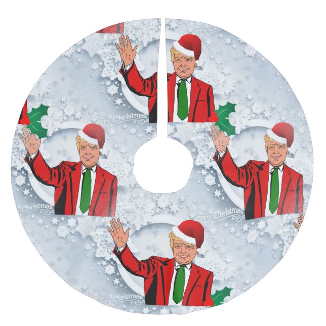 Weihnachts-Weihnachtsrock Polyester Weihnachtsbaumdecke (Vorderseite)