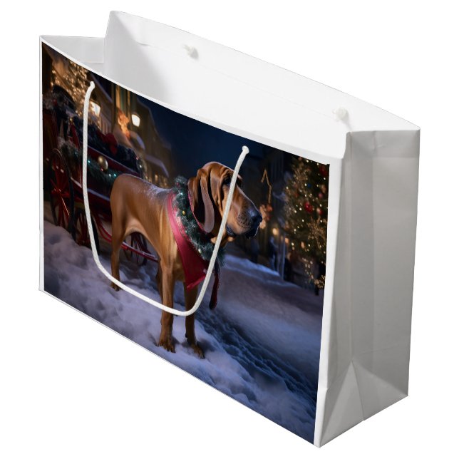 Weihnachts-Weihnachtssaison Große Geschenktüte (Vorderseite Schrägansicht)