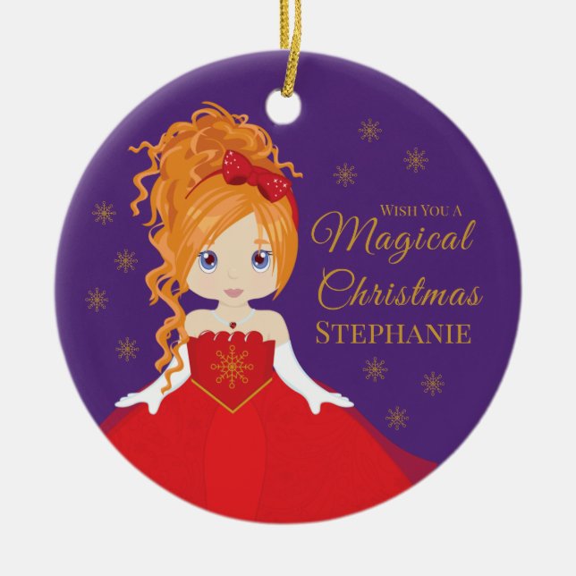 Weihnachts-Weihnachtssaison in der Keramik Rotes H Keramik Ornament (Vorne)