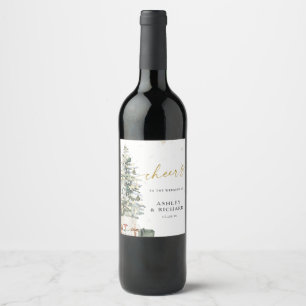 Weihnachts-Weihnachtssaison Wein-Flaschenetikett Weinetikett