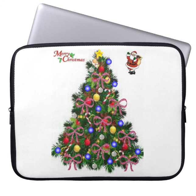 Weihnachts-Weihnachtsschläfchen, 15 Zoll, Santa Laptopschutzhülle (Vorderseite)