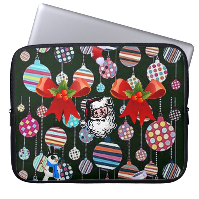 Weihnachts-Weihnachtsschläfchen, 15 Zoll, Santa Laptopschutzhülle (Vorderseite)