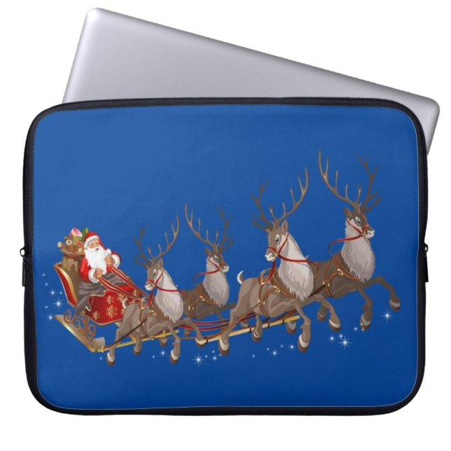 Weihnachts-Weihnachtsschläfchen, 15 Zoll, Santa Laptopschutzhülle (Vorderseite)