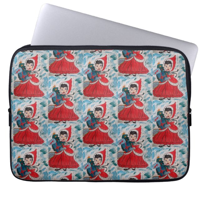 Weihnachts-Weihnachtsschläfchen Laptopschutzhülle (Vorderseite)