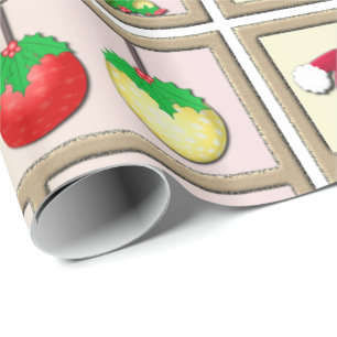 Weihnachts-Weihnachtsschmuck Hintergrund Muster Geschenkpapier