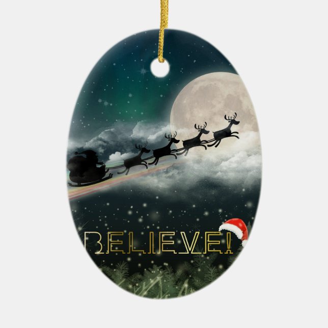 Weihnachts-Weihnachtsschmuck Keramikornament (Vorne)