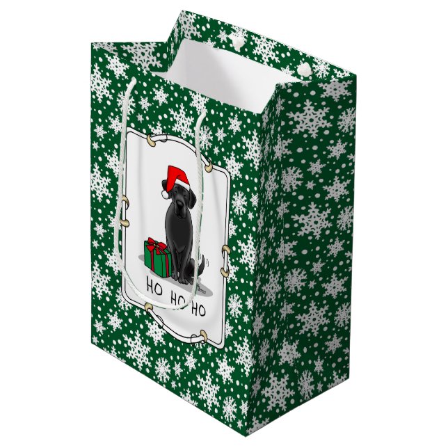 Weihnachts-Weihnachtsschmuck Niedlich Mittlere Geschenktüte (Vorderseite Schrägansicht)