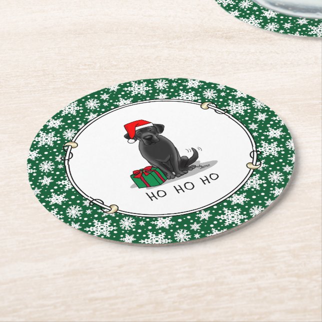 Weihnachts-Weihnachtsschmuck Niedlich Runder Pappuntersetzer (Angewinkelt)