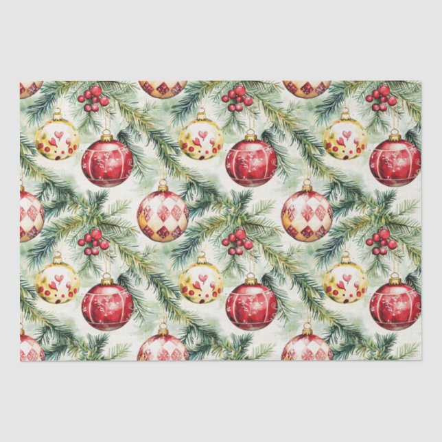 Weihnachts-Weihnachtsschmuck Seidenpapier (Vorderseite)