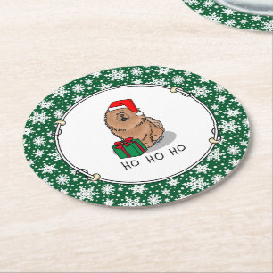 Weihnachts-Weihnachtsschmuck (Zimt) Niedlich Runder Pappuntersetzer