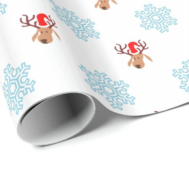 Weihnachts-Weihnachtsschneeflocke Geschenkpapier (Rolleneckpunkt)