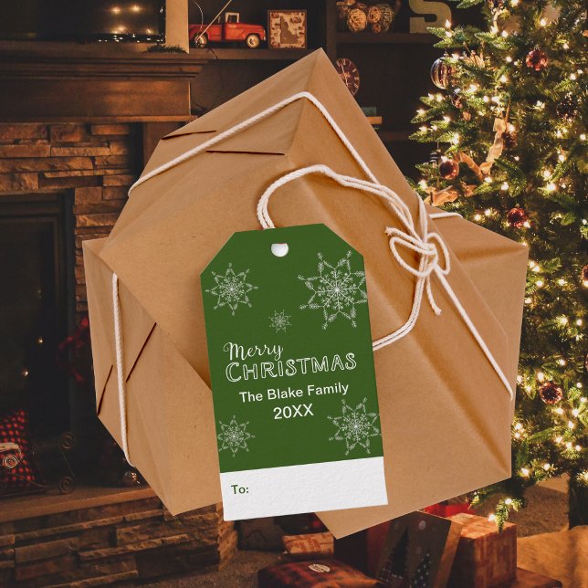 Weihnachts-Weihnachtsschneeflocken Geschenkanhänger (Von Creator hochgeladen)