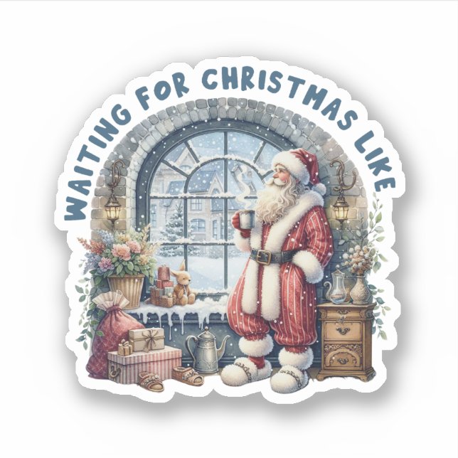 Weihnachts-Weihnachtssticker gewartet Aufkleber (Vorderseite)