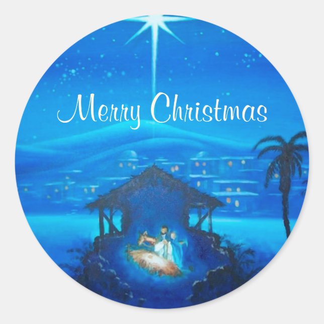 Weihnachts-Weihnachtssticker Runder Aufkleber (Vorderseite)