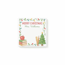 Weihnachts-Weihnachtsstickzeug Lehrerin Notizen