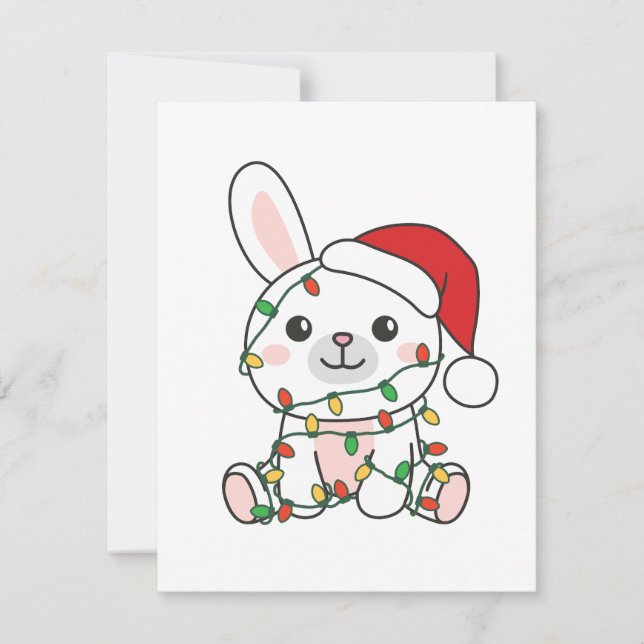 Weihnachts-Weihnachtstiere Holiday Bunnies Feiertagskarte (Vorderseite)