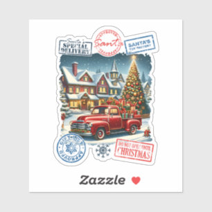 Weihnachts-Weihnachtswagen Aufkleber