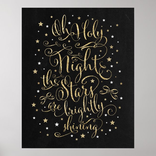 Weihnachts-Weihnachtswall Art Imitate Gold Kalligr Poster (Vorne)