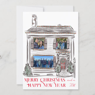 Weihnachts-Weihnachtswohnkarte Feiertagskarte