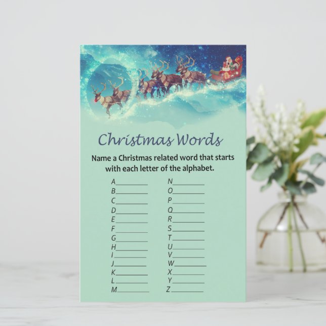 Weihnachts-Weihnachtswortspiel (Stehend Vorderseite)