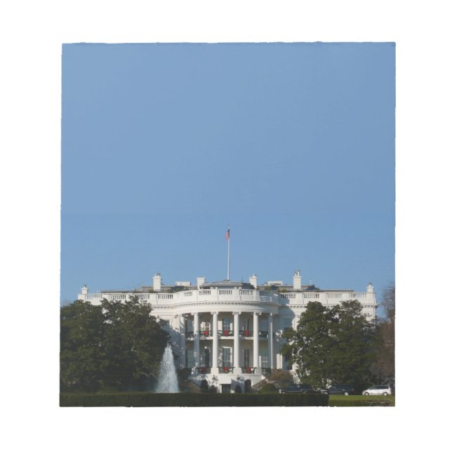 Weihnachts-Weiße Haus für Feiertage Washington DC Notizblock (Vorderseite)