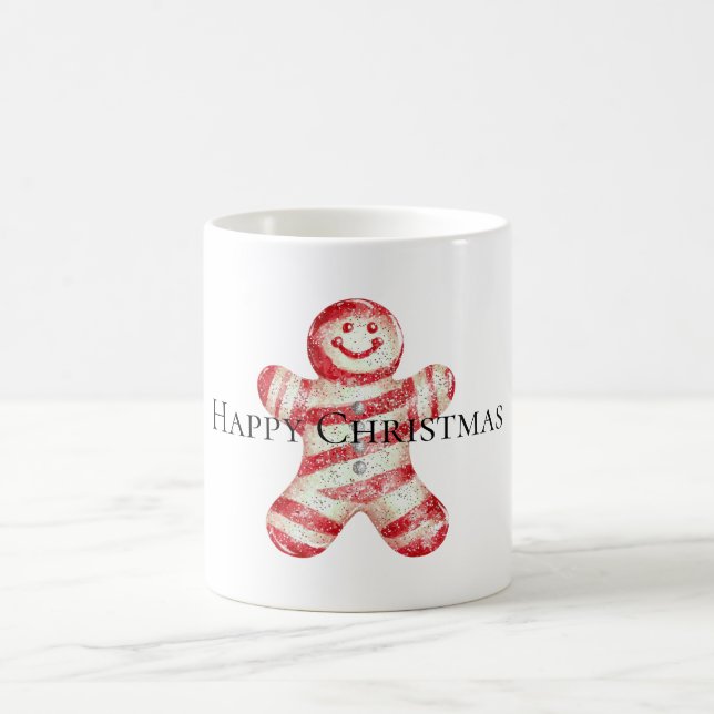 Weihnachts-Weißer Pfefferminz Gingerbrot Cookie Verwandlungstasse (Mittel)
