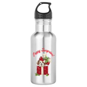 Weihnachts Welpe in Geschenkboxen Urlaub Überrasch Edelstahlflasche