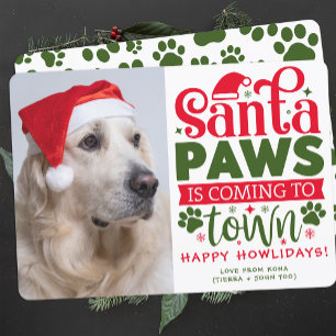 Weihnachts Welpe Picture Custom Funny Dog Foto Feiertagskarte