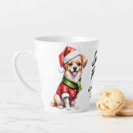 Weihnachts-Welpe tragen Weihnachtsklauseln Outfit Milchtasse