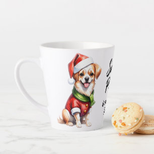 Weihnachts-Welpe tragen Weihnachtsklauseln Outfit Milchtasse