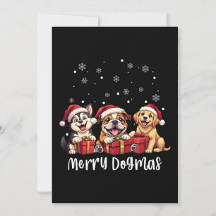 Weihnachts Welpen Hunde frohe Dogmas Einladung