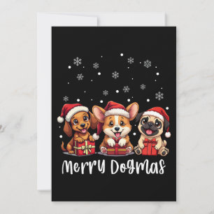 Weihnachts Welpen Hunde frohe Dogmas Einladung