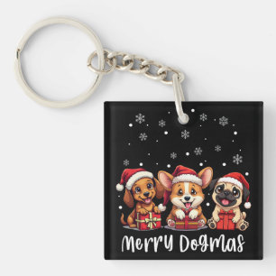 Weihnachts Welpen Hunde frohe Dogmas Schlüsselanhänger