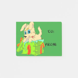 Weihnachts-Welpengeschenke Post-it Klebezettel