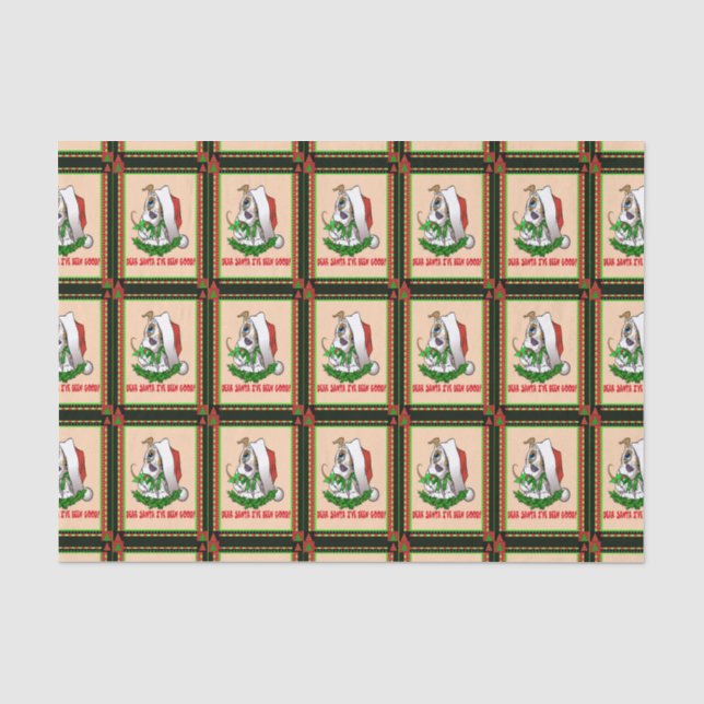 Weihnachts-Welpengewebe Seidenpapier (Vorderseite)