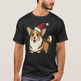Weihnachts-Welsh Corgi Santa auf Weihnachten Welsh T-Shirt