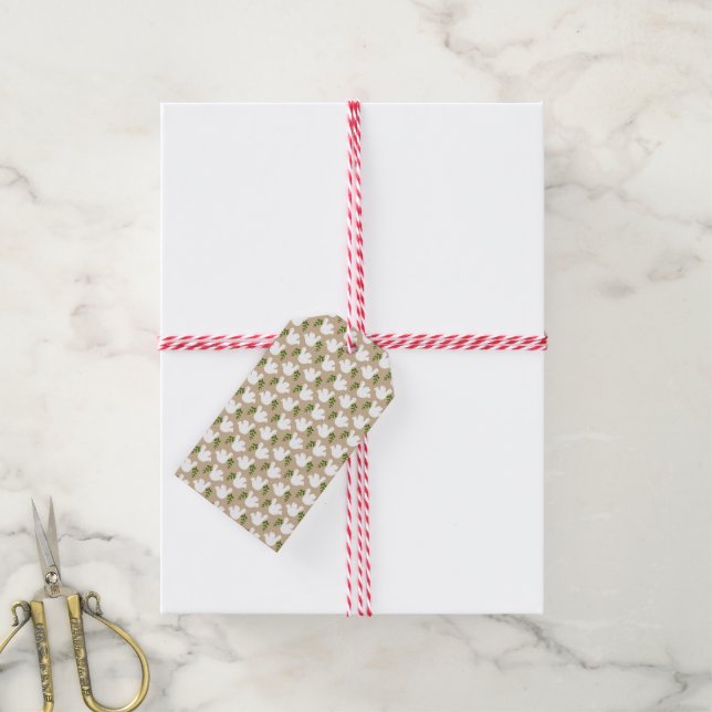 Weihnachts-Weltfrieden Dove Olive Branch Faith Geschenkanhänger (Mit Garn)