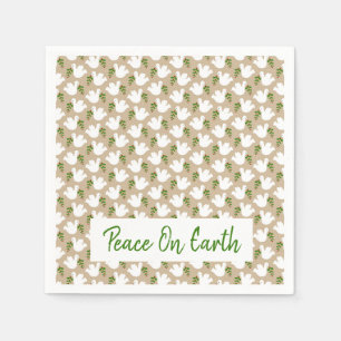 Weihnachts-Weltfrieden Dove Olive Branch Faith Serviette