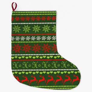 Weihnachts-Wiederholungsmuster Großer Weihnachtsstrumpf