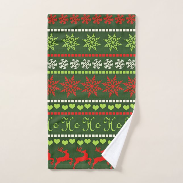 Weihnachts-Wiederholungsmuster Handtuch (Handtuch)