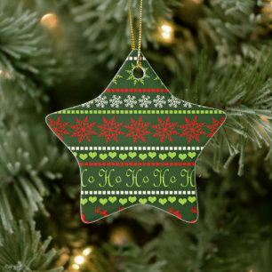 Weihnachts-Wiederholungsmuster Keramik Ornament