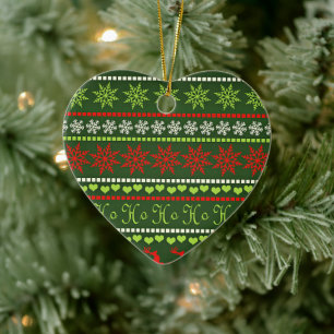 Weihnachts-Wiederholungsmuster Keramik Ornament