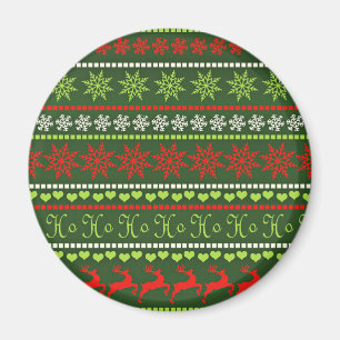 Weihnachts-Wiederholungsmuster Magnet