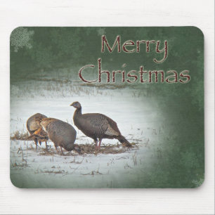Weihnachts-Wilde Türkei in Snowy Field Mousepad