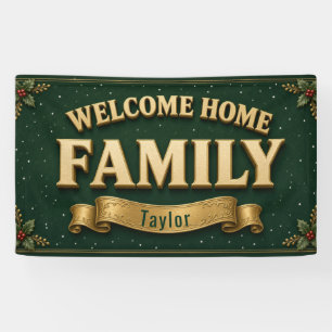 Weihnachts-Willkommen-zu-Hause-Familie-individuell Banner
