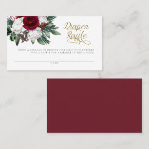 Weihnachts-Winter-Blumenwaschkarte Platzkarte